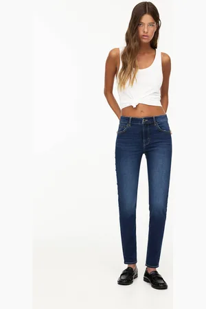Pull&Bear Skinny-Fit-Jeans Halbhoher Bund