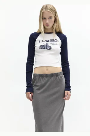 Pull&Bear Shirt Mit Raglanärmeln Und Motorrad