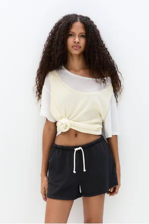 Pull&Bear Bermudashorts Trainingsanzug Farblich Abgesetzter Kordelzug