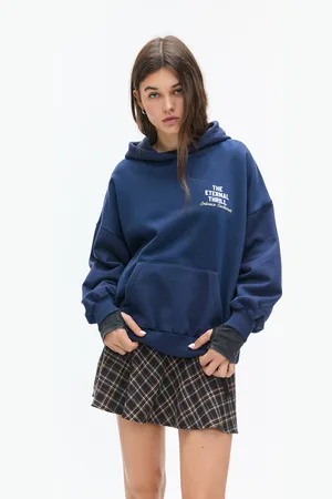 Pull&Bear Sweatshirt Mit Kapuze Und Schriftzug