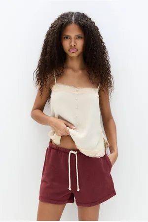 Pull&Bear Bermudashorts Trainingsanzug Farblich Abgesetzter Kordelzug