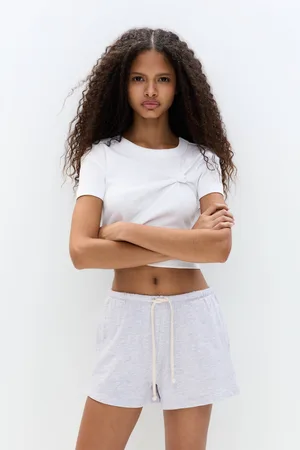 Pull&Bear Bermudashorts Trainingsanzug Farblich Abgesetzter Kordelzug