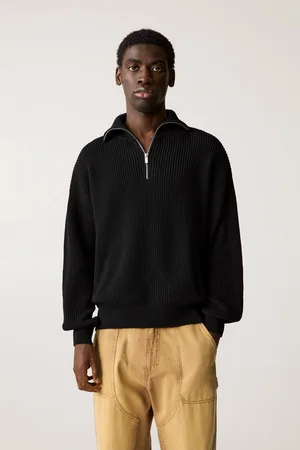 Pull&Bear Sportlicher Rollkragenpullover Mit Reißverschluss