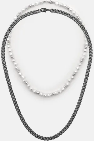 Pull&Bear Pack Halsketten Mit Kette Und Kunstperlen