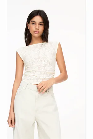 Pull&Bear Rustikales Top Mit Blumenprint