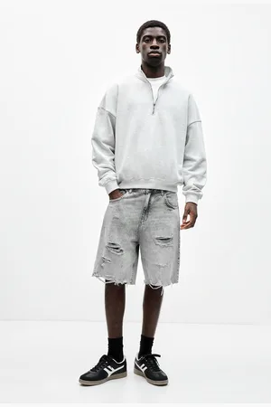 Pull&Bear Jeans Bermudashorts Mit Rissen