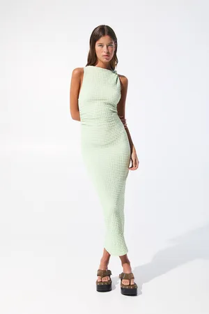 Pull&Bear Midikleid In Knitteroptik