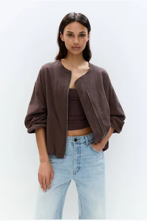 Pull&Bear Bomberjacke Mit Leinen