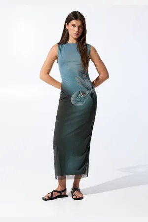 Pull&Bear Midikleid Aus Tüll Mit Blumenprint