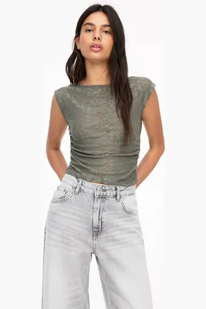 Pull&Bear Rustikales Top Mit Blumenprint