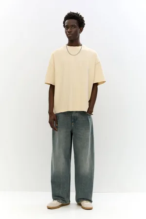 Pull&Bear Super-Baggy-Jeans Bundfalten