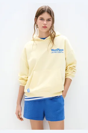 Pull&Bear Hoodie Mit Kapuze Und Krokoprägung
