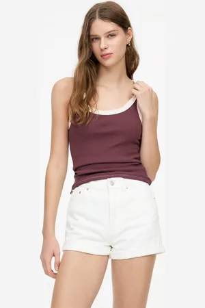 Pull&Bear Mom-Fit-Jeansshorts Mit Umgeschlagenem Saum