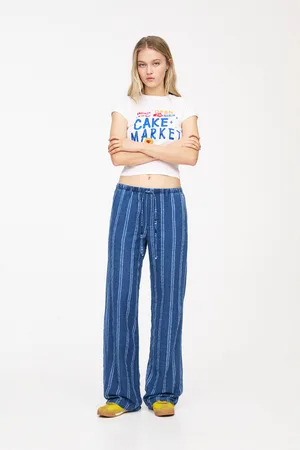 Pull&Bear Rustikale Hose Mit Streifen