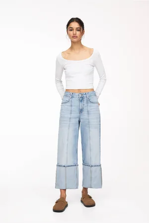 Pull&Bear Baggy-Jeans Mit Umgeschlagenem Saum