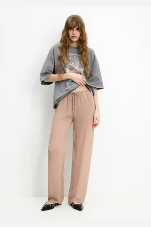 Pull&Bear Fließende Halbtransparente Hose