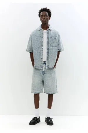 Pull&Bear Jeans-Bermudas Im Baggyhosen-Fit Mit Jacquard