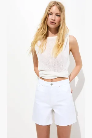 Pull&Bear Bermudashorts Aus Jeansstoff Mit Hohem Bund