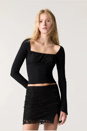 Pull&Bear Top Mit Push-Up Und Langen Ärmeln
