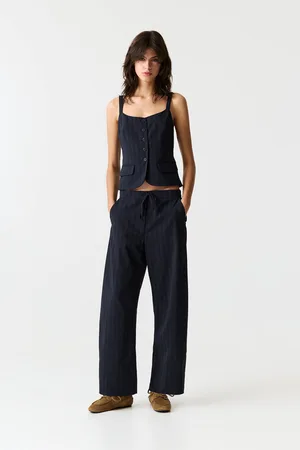 Pull&Bear Gestreifte Barrel-Hose