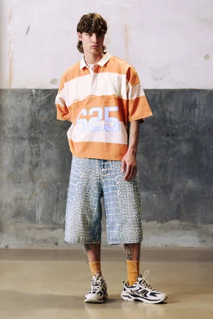 Pull&Bear Stwd-Jeans-Bermudas Im Skater-Stil Mit Print