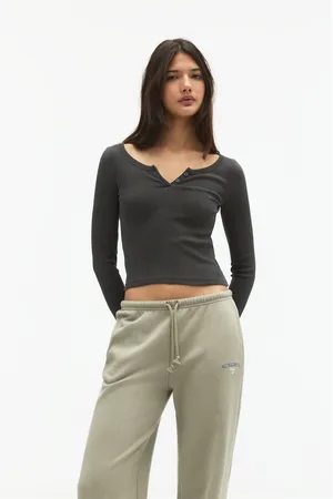 Pull&Bear Shirt Im Rippenstrick Mit Knöpfen