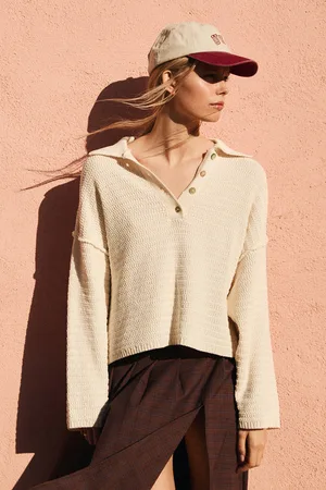 Pull&Bear Oversize-Pullover Mit Polokragen
