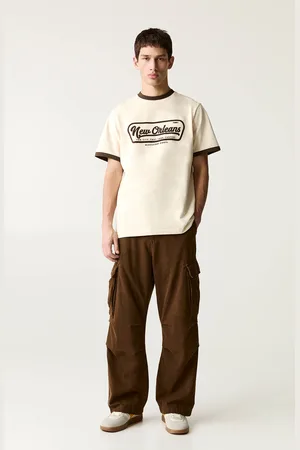 Pull&Bear Cargohose Baggy-Fit Washed-Look