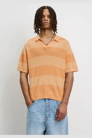 Pull&Bear Gestreiftes Poloshirt Mit Textur