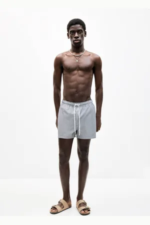 Pull&Bear Badeshorts Streifen Seersucker