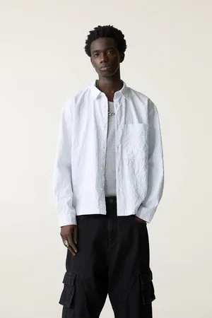 Pull&Bear Gestreiftes Hemd In Knitteroptik