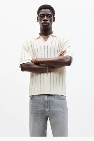 Pull&Bear Strick-Poloshirt Mit Kurzen Ärmeln