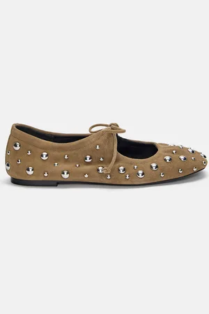 Pull&Bear Ballerinas Mit Nieten Aus Leder