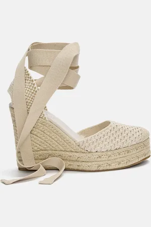 Pull&Bear Espadrilles Keilabsatz Häkelspitze