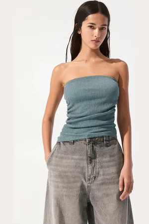 Pull&Bear Asymmetrisches Schulterfreie Top