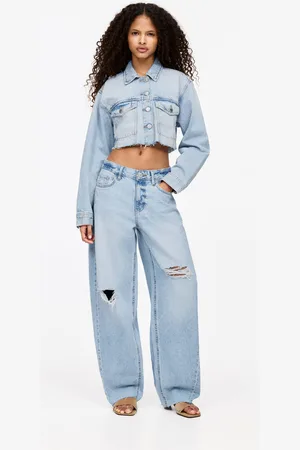 Pull&Bear Barrel-Jeans Mit Rissen
