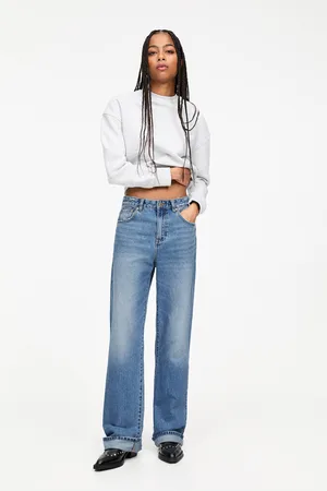 Pull&Bear Straight-Leg Baggy-Jeans Mit Umgeschlagenem Saum