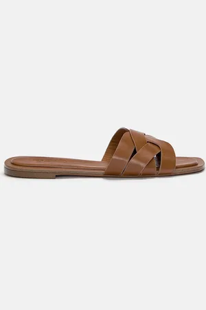 Pull&Bear Flache Sandalen Mit Überkreuzten Riemen