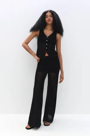 Pull&Bear Schlaghose Mit Lochmuster