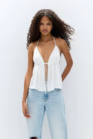 Pull&Bear Rustikales Top Mit Schleife