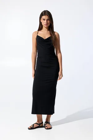 Pull&Bear Asymmetrisches Midikleid Mit Trägern