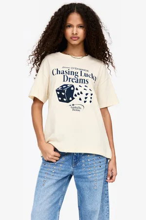 Pull&Bear T-Shirt Mit Glücksgrafik