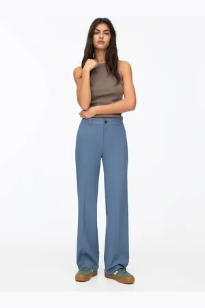 Pull&Bear Gerade Geschnittene Stoffhose Mit Hohem Bund