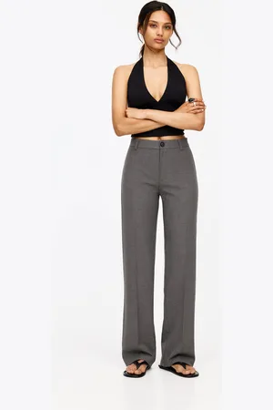 Pull&Bear Gerade Geschnittene Stoffhose Mit Hohem Bund