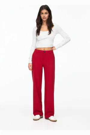 Pull&Bear Gerade Geschnittene Stoffhose Mit Hohem Bund