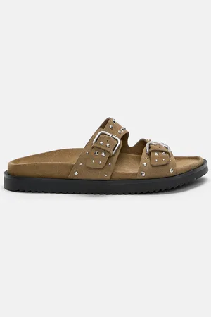 Pull&Bear Ledersandalen Mit Schnallen Und Nieten