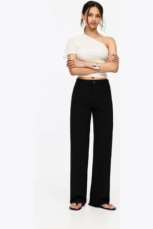 Pull&Bear Gerade Geschnittene Stoffhose Mit Hohem Bund