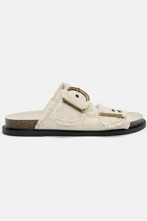 Pull&Bear Flache Sandalen Mit Schnallen Und Stoff