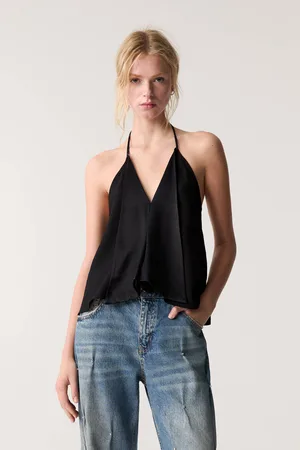 Pull&Bear Top Mit Revers In Satinoptik