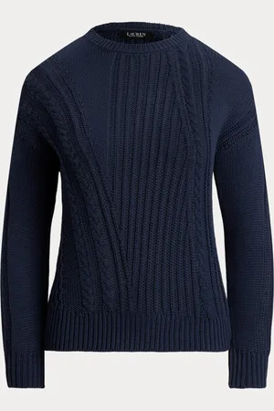 Ralph Lauren Baumwoll-Rundhalspullover mit Lochmuster